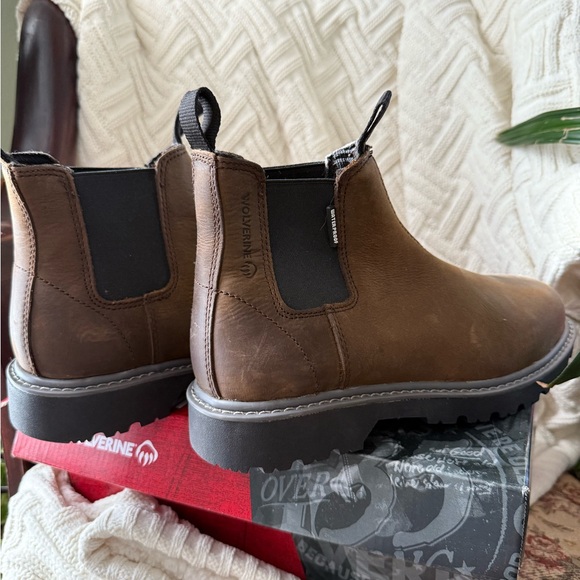 Wolverine Men's Dark Brown Slip-On Boots - Picture 2 of 4